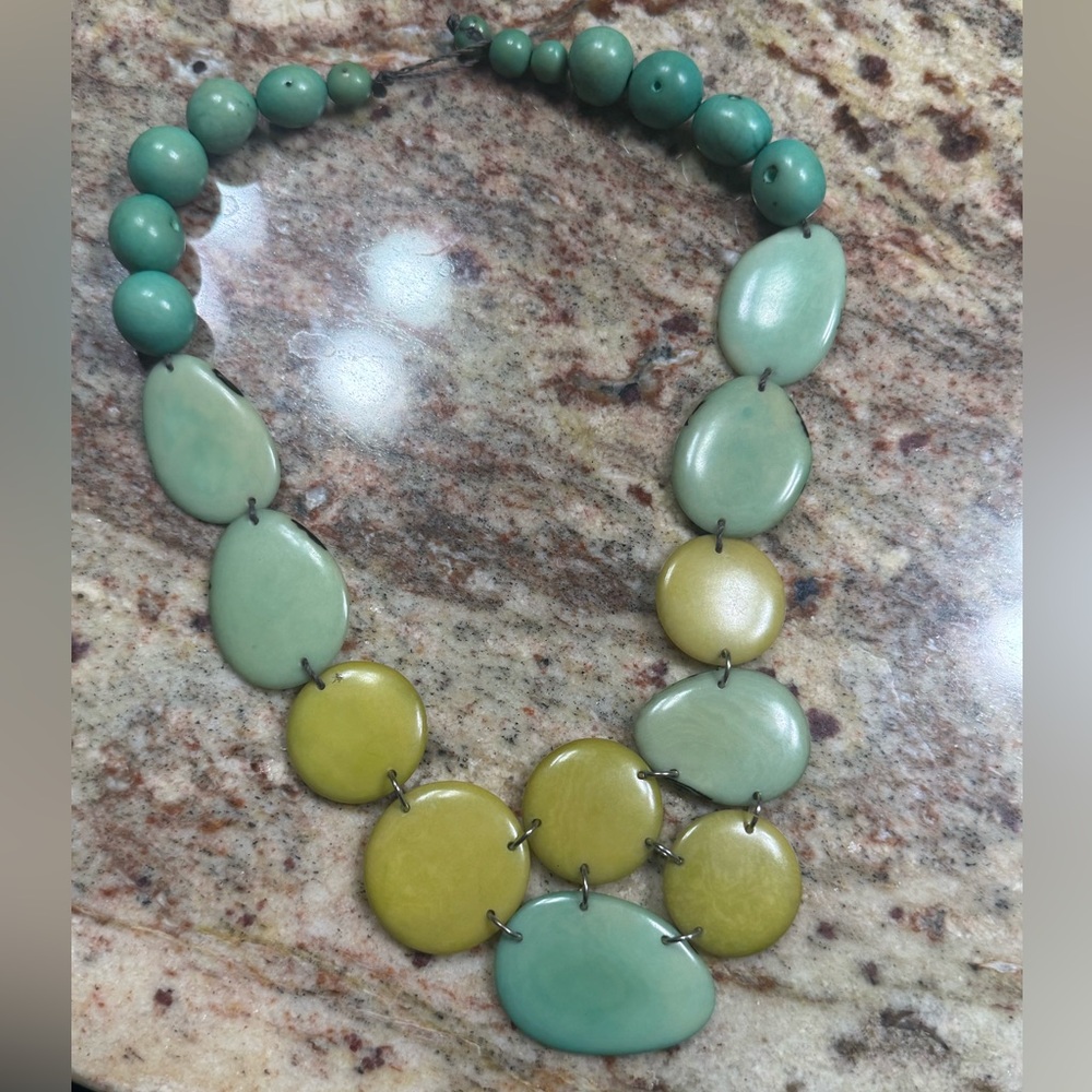 Garnet Hill Tagua Nut Bib Necklace